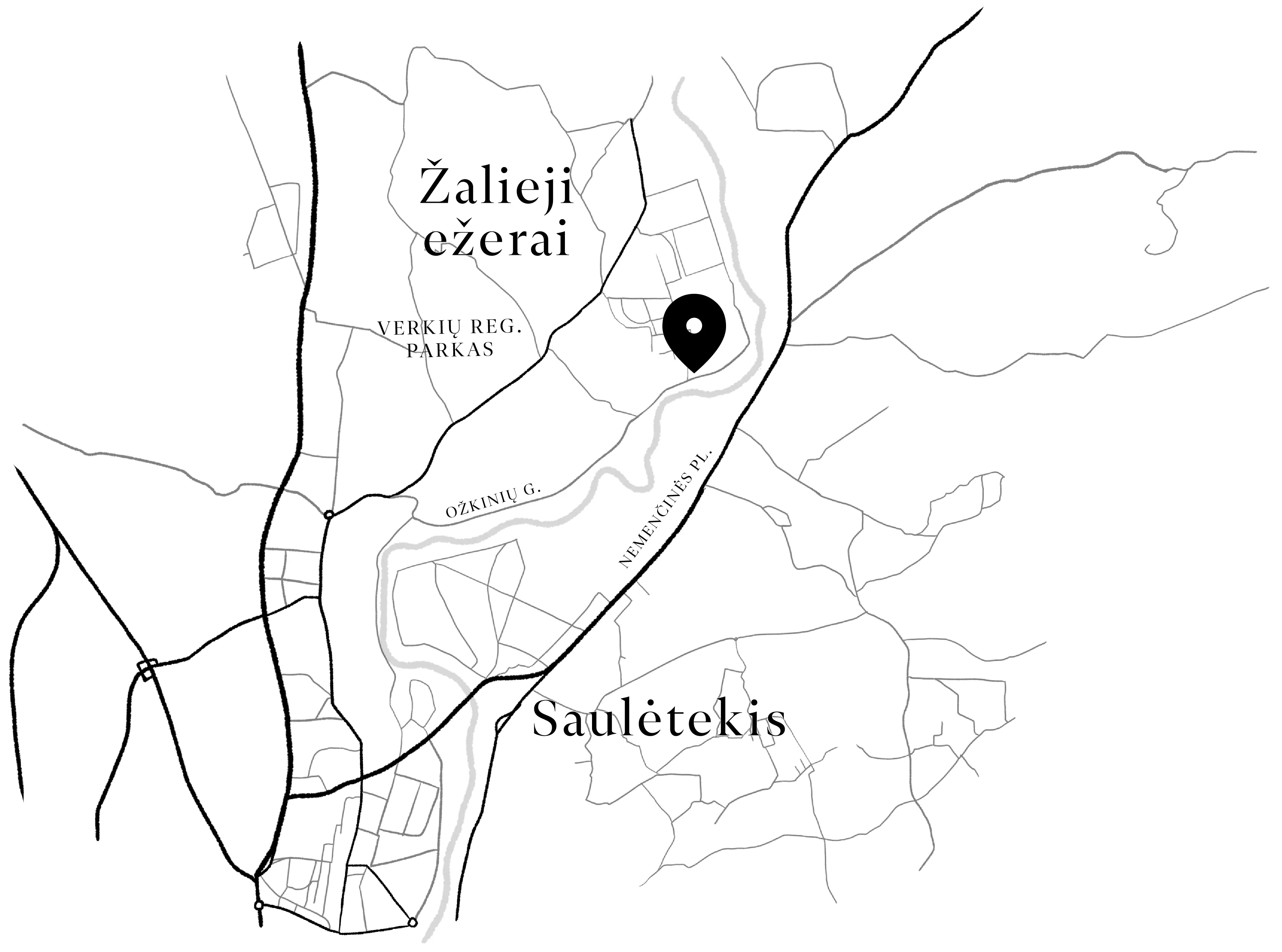 Verkių kranto topografinis žemėlapis
